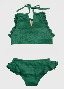 Shop Juniors (3-7)|Sets^Aqua Blu Stepping Stones Halter Neck Bikini Set Sage