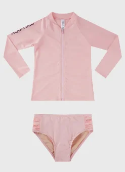 Shop Juniors (3-7)|Rashies^Aqua Blu Stepping Stones Long Sleeve Rash Vest Set
