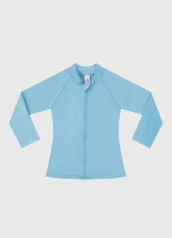 Shop Infants (00-2)|Rashies^Aqua Blu Stepping Stones Long Sleeve Rash Vest - Babies