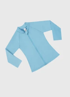Shop Infants (00-2)|Rashies^Aqua Blu Stepping Stones Long Sleeve Rash Vest - Babies