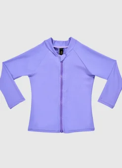 Shop Infants (00-2)^Aqua Blu Stepping Stones Long Sleeve Rash Vest (SAMPLE) Purple