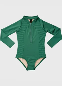 Shop Juniors (3-7)|One Pieces^Aqua Blu Stepping Stones Long Sleeve One Piece