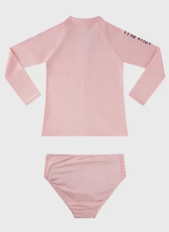 Shop Juniors (3-7)|Rashies^Aqua Blu Stepping Stones Long Sleeve Rash Vest Set (SAMPLE) Fairyfloss