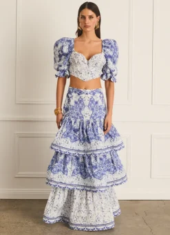 Bottoms|Skirts^Aqua Blu Celeste Maxi Skirt (SAMPLE) Willow