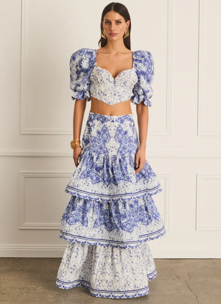 Bottoms|Skirts^Aqua Blu Celeste Maxi Skirt (SAMPLE) Willow