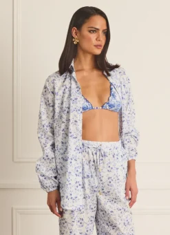 Tops^Aqua Blu Odilia Beach Shirt Willow