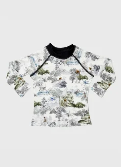 Shop Infants (00-2)|Rashies^Aqua Blu Long Sleeve Rash Vest Woodland