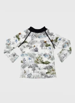 Shop Infants (00-2)|Rashies^Aqua Blu Long Sleeve Rash Vest Woodland