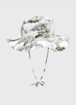 Shop Infants (00-2)|Hats^Aqua Blu Lycra Bucket Hat Woodland