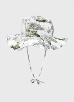 Shop Infants (00-2)|Hats^Aqua Blu Lycra Bucket Hat Woodland